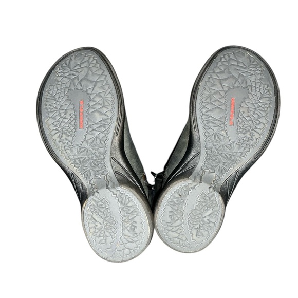 MERRELL Tetra Launch WP Leather Side Zip Boots Moto Black Mid Calf Size 6 - Picture 6 of 7